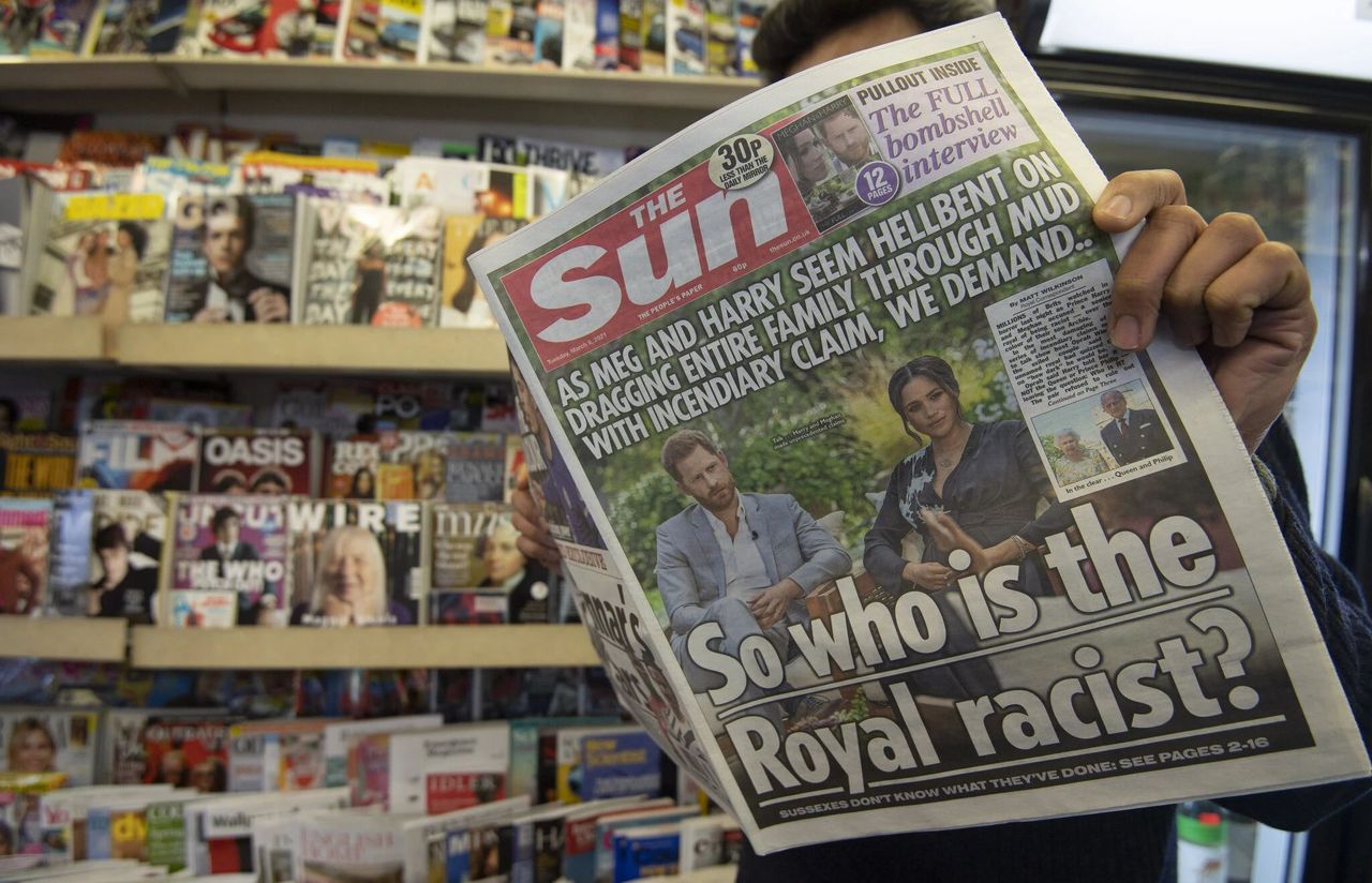 The value of Rupert Murdoch’s racy The Sun newspaper is written down to nothing