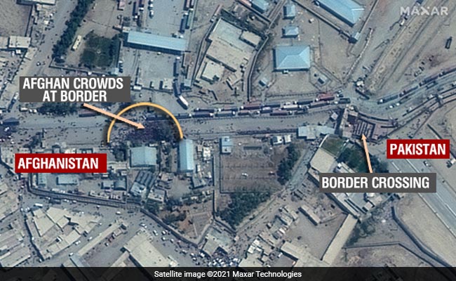 Exclusive: Satellite Images Show Thousands Of Afghans At Pak Border