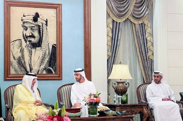 Prince Khaled, Sheikh Shakhboot exchange cordial talks