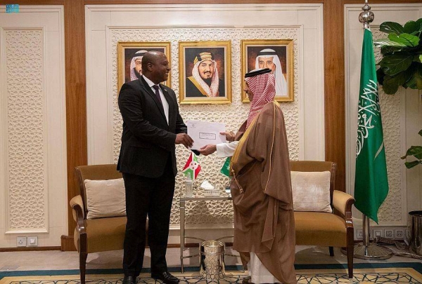 King Salman receives written message from Burundi president