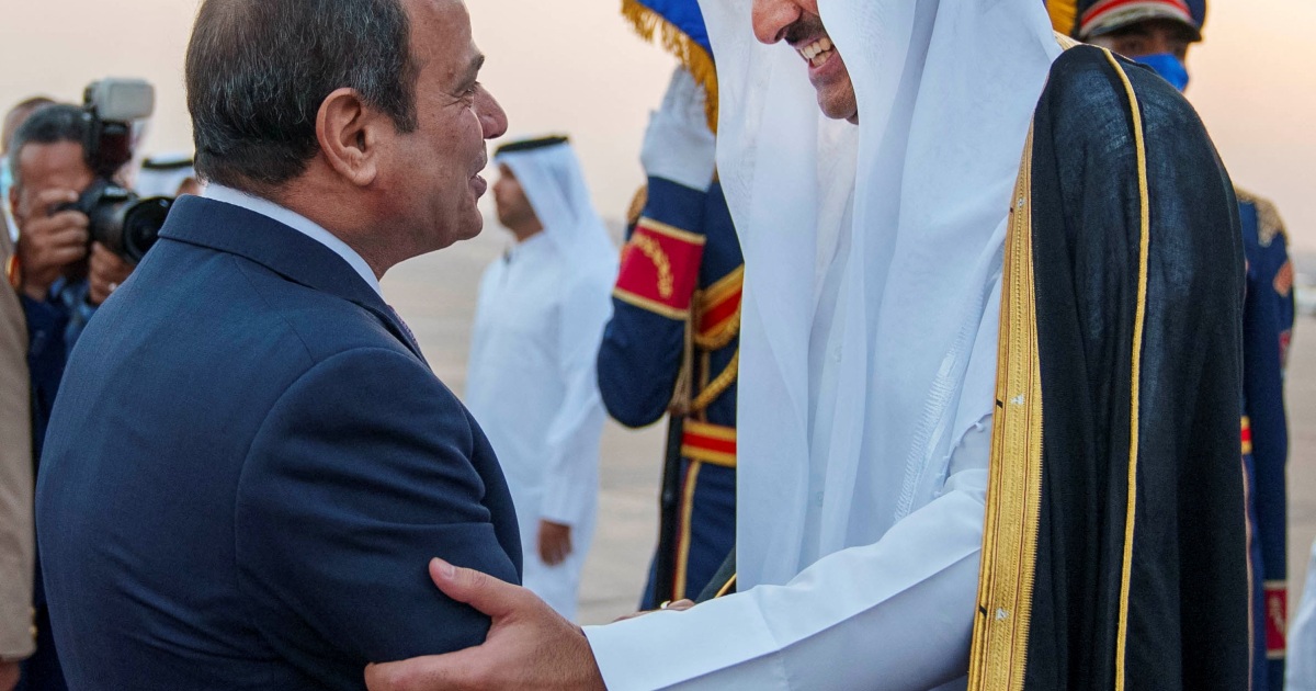 Qatar’s Emir in Cairo for talks with Egypt’s president