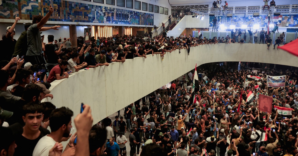 Photos: Protesters storm Iraqi parliament in Baghdad