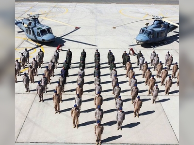 Air Forces support public security by using helicopters to organize and monitor movement of pilgrims