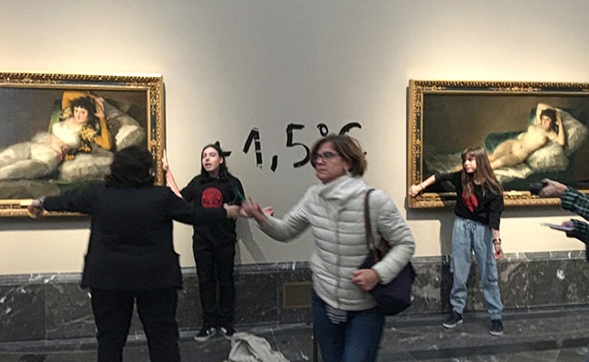Climate Activists Glue Their Hands To 2 Francisco Goya Paintings In Spain