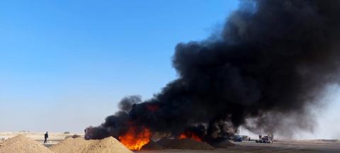 Iraq Torches Giant Haul of Illegal Drugs 