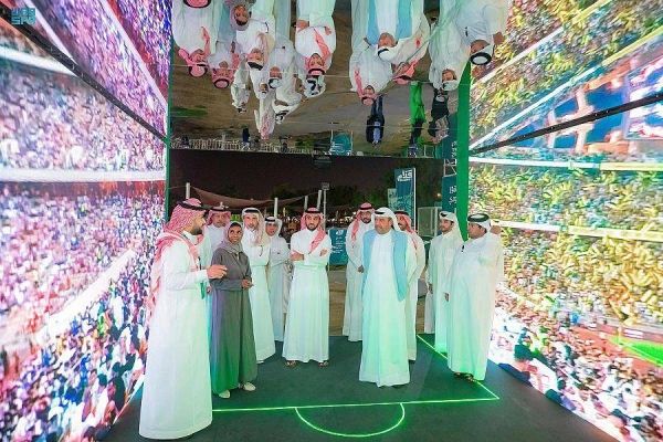 Prince Abdulaziz hosts world football leaders at Saudi House in Qatar