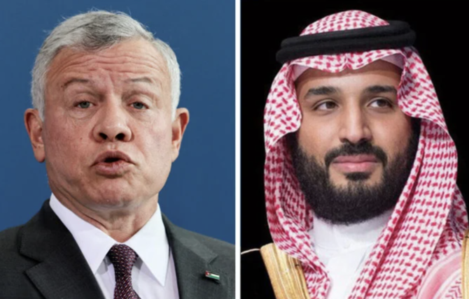 Saudi crown prince, King Abdullah II of Jordan review relations during phone call