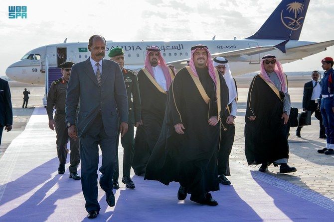 Eritrea president arrives in Riyadh
