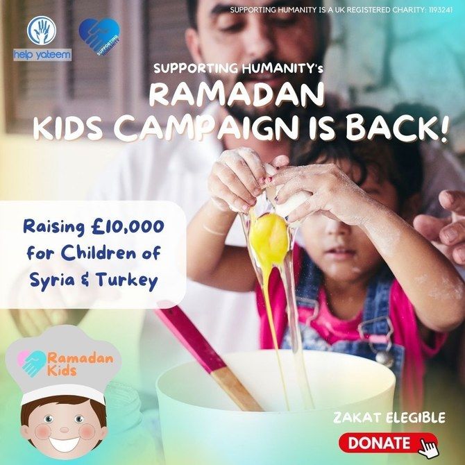 Kids’ UK Ramadan initiative to raise money for children of Turkiye, Syria earthquakes