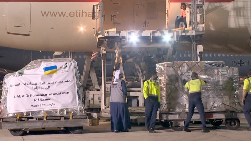 UAE sends 14 tonnes of aid to Ukraine