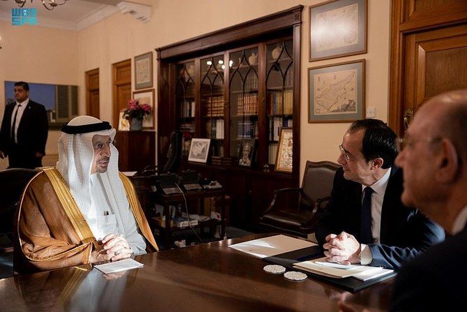Cypriot president holds talks with Saudi investment minister