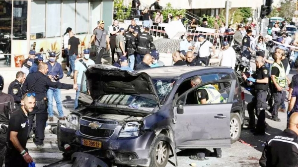 Five injured in car ramming attack near market in Jerusalem