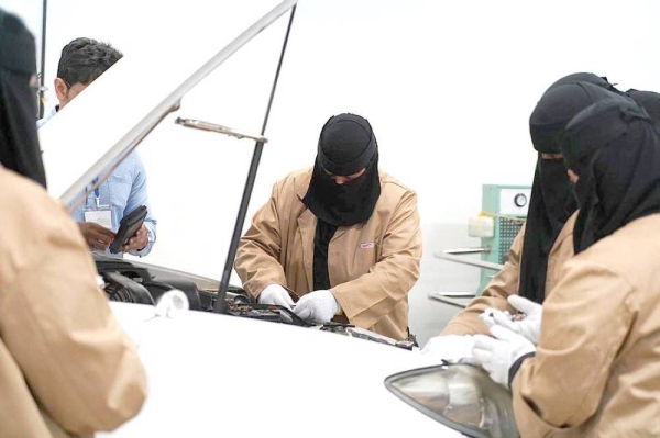 Training for women in vehicle maintenance will be expanded soon to all Saudi regions