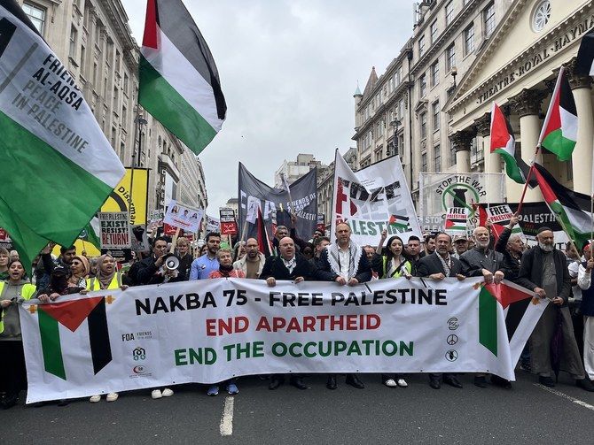 Thousands march in London to mark 75 years of Nakba