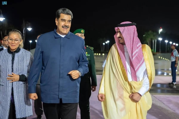 Venezuela's President Maduro arrives in Saudi Arabia for official visit