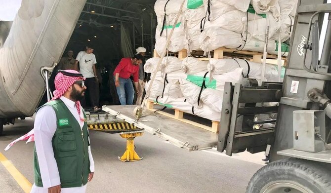 סעודיה: מטוס סיוע 48 נושא חומרי מחסה לעזה