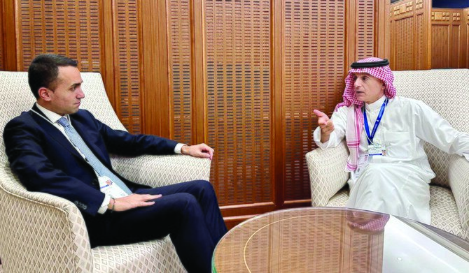 Saudi Arabia's Adel Al-Jubeir and EU's Luigi Di Maio Discuss Regional Issues at WEF in Riyadh