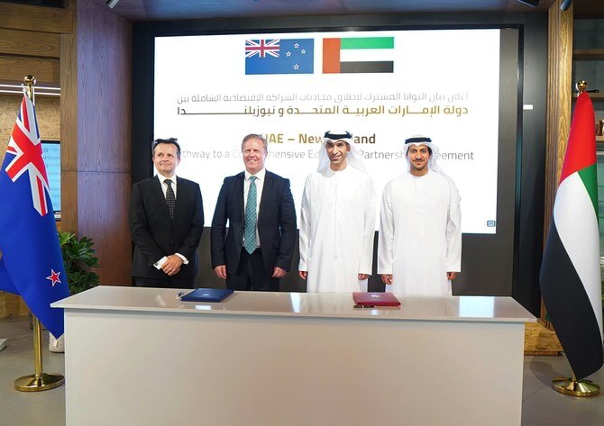 UAE and New Zealand Sign Declaration of Intent for Comprehensive Economic Partnership Agreement