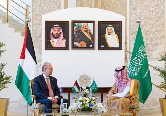 सऊदी अरब के राजकुमार फैसल ने इजरायल के तनाव के बीच फिलिस्तीनी प्रधान मंत्री के साथ रफाह के विकास पर चर्चा की